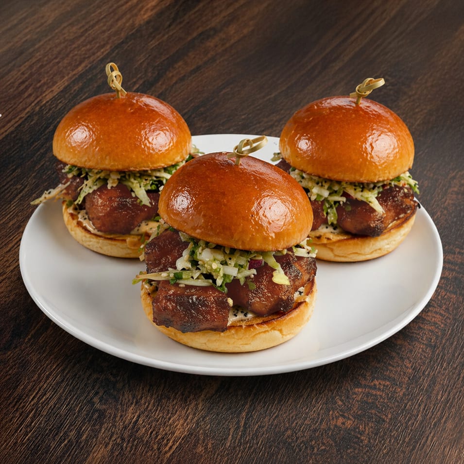 Pork Belly Sliders.